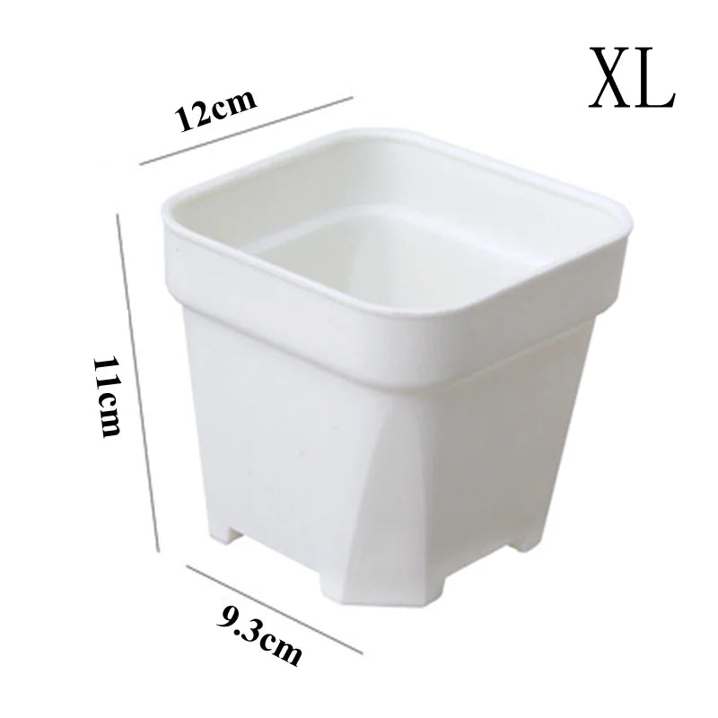 New Thicken Flower Pots Succulents Plant Small Square Planter Cactus Mini Bonsai Pot Tray Creative Home Office Decor Garden Tool