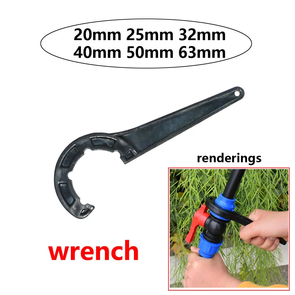 20/25/32/40/50/63mm PE Pipe Quick Connector Valve Tee Elbow Direct End plug Garden Tap Plastic Valve T-type Water Splitter