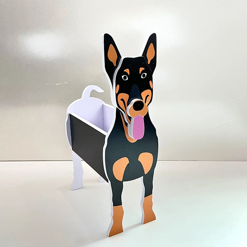 Garden Flower Pot Dog Shape Planter Shiba inu Mastiff Cain Terrier Havanese Vase Pots DIY PVC Garden FlowerPots Home Decor