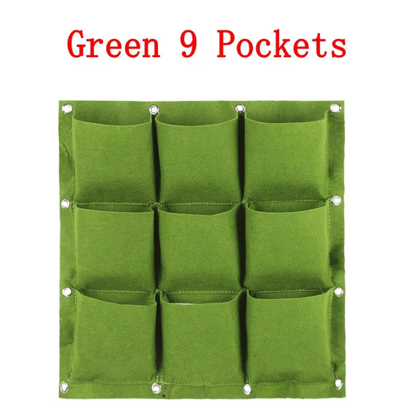 Black Green Wall Hanging Planting Bags Flower Pot Grow Bag Garden Planter Vertical Suculentas Plant Pot Home Decor Accessories
