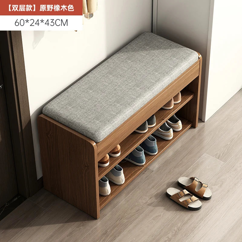 Shoe Change Stool at the Entrance to the Door, Household Seated Shoe Cabinet Seat, Integrated Shoe Rack, Soft
