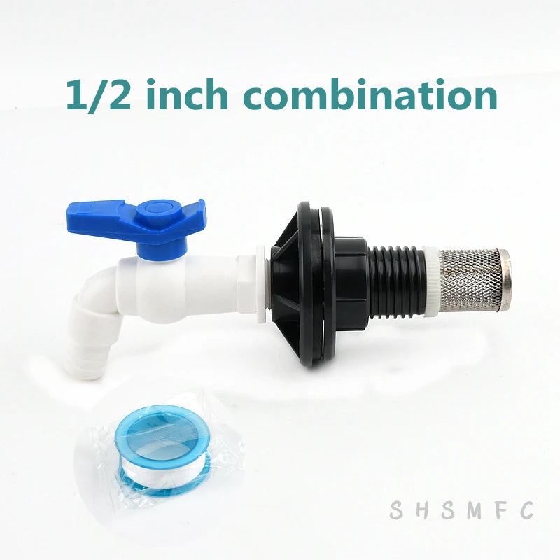 1~8PCS 1/2, 3/4, 1 Inch UPVC Double Female Thread Water Tank Joints Garden Irrigation Accessories Fish Tank Connector