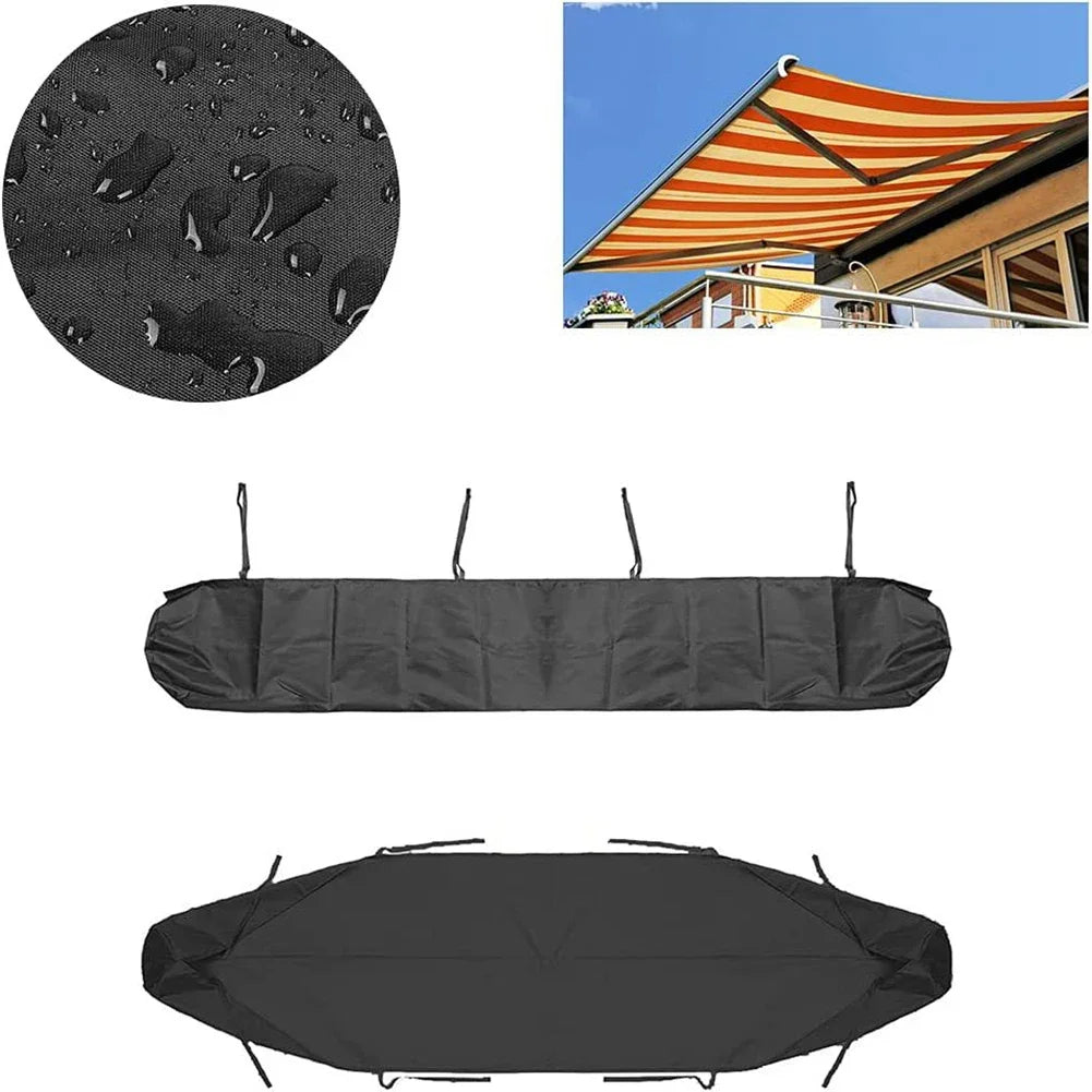 2.5/3.5/4M Patio Awning Cover Oxford Waterproof Protective Cover For Sun Shelter Protector Storage Garden Outdoor Living Part