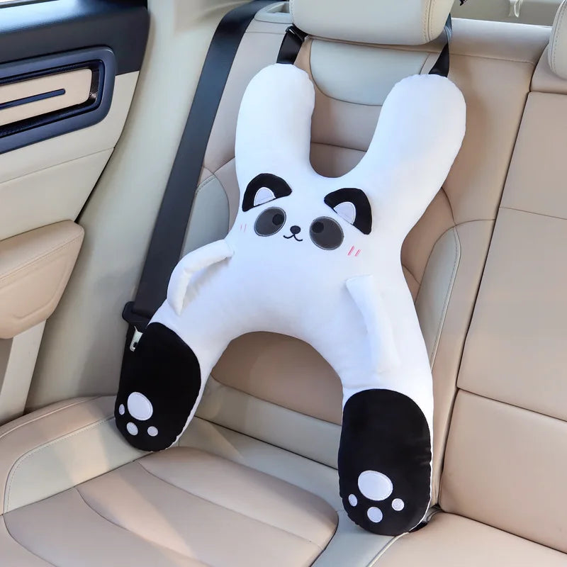 Kids Car Neck Pillow | Seat Belt Safety Sleep Aid for Comfortable Travel & Head Support