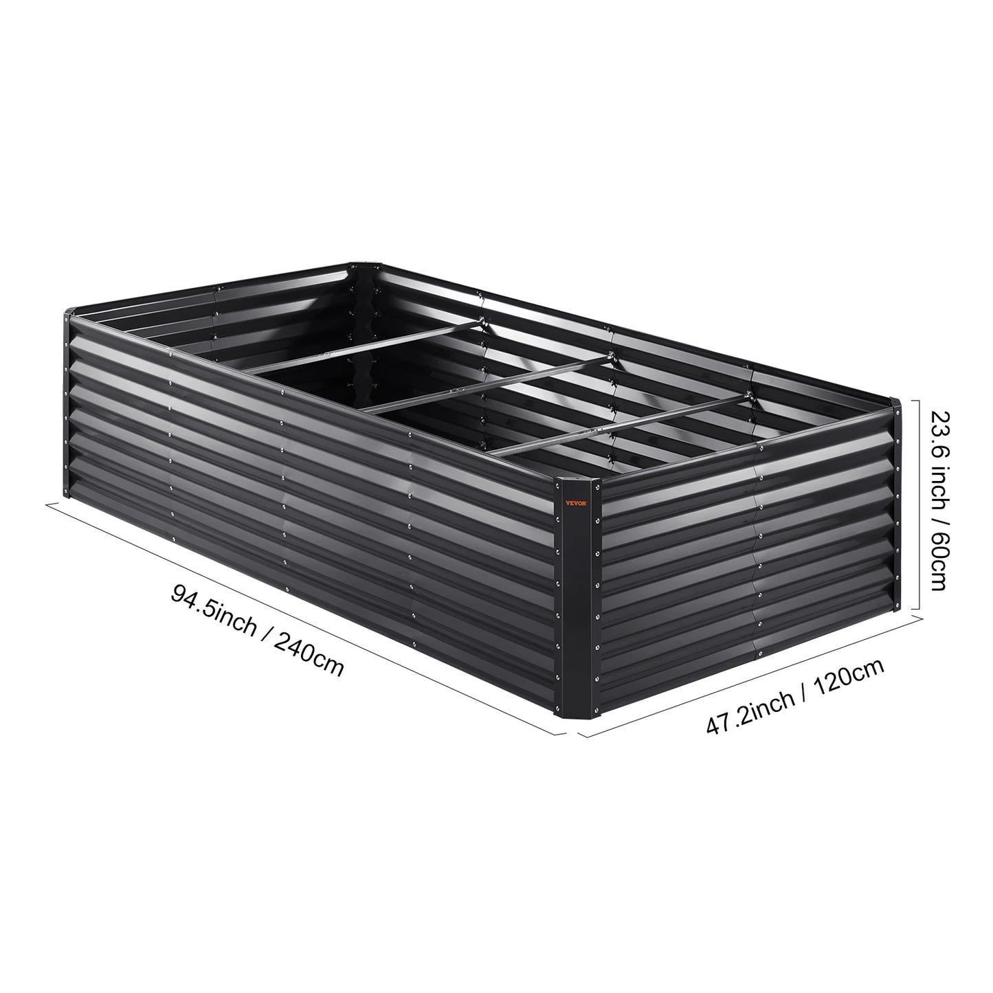 SucceBuy Raised Garden Bed Kit Large Metal Raised Planter Box Beds Outdoor for Vegetables Flowers and Herbs with Open Bottom