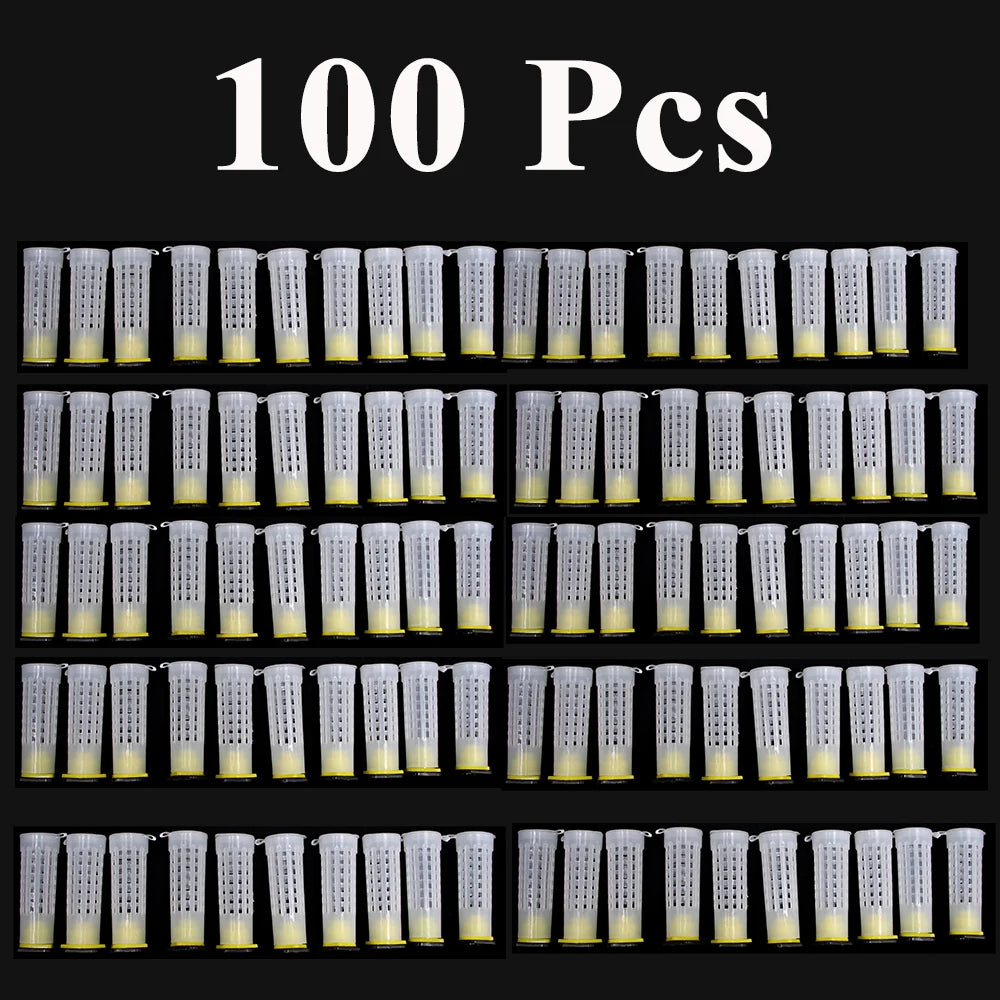 100PCS Wholesale Beekeeping Queen Bee Rearing System Protection Cages Plastic Tools Supplies Larva Anti Bite Equipemnt Farm