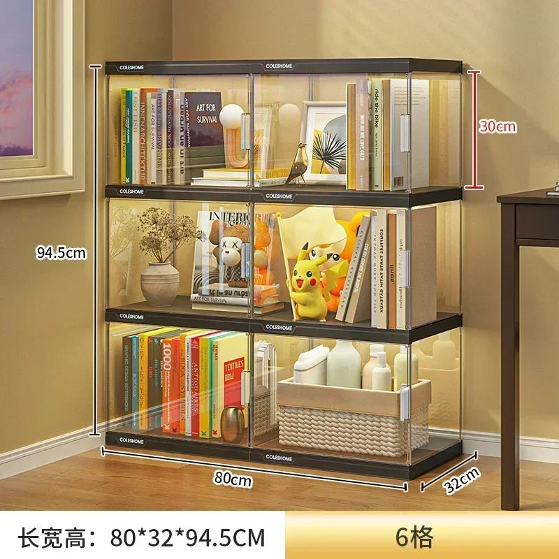 Nordic Living Room Display Cabinet Bookshelf Storage Organizer Modern Design Cabinet With With Lights Home Decor Furniture