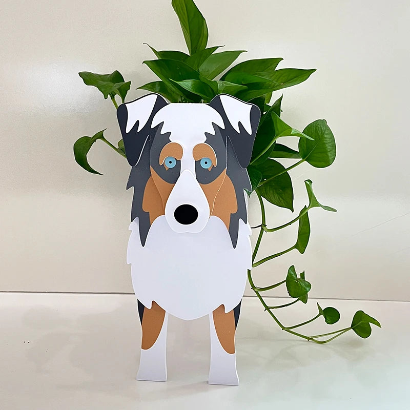 Garden Flower Pot Dog Shape Planter Shiba inu Mastiff Cain Terrier Havanese Vase Pots DIY PVC Garden FlowerPots Home Decor