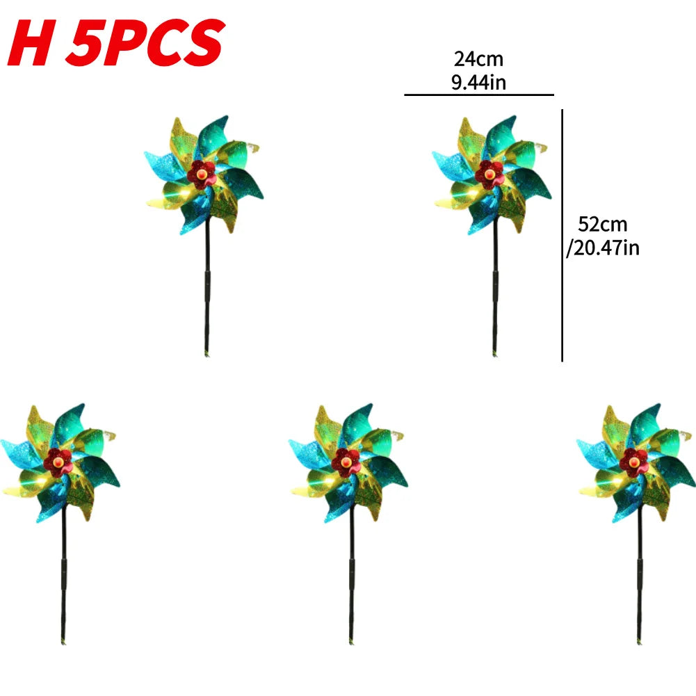 5/10PCS Bird Repeller Reflective Windmill Pinwheel Bird-Scaring Windmill Spinner for Garden Lawn Yard Decor and Keep Birds Away