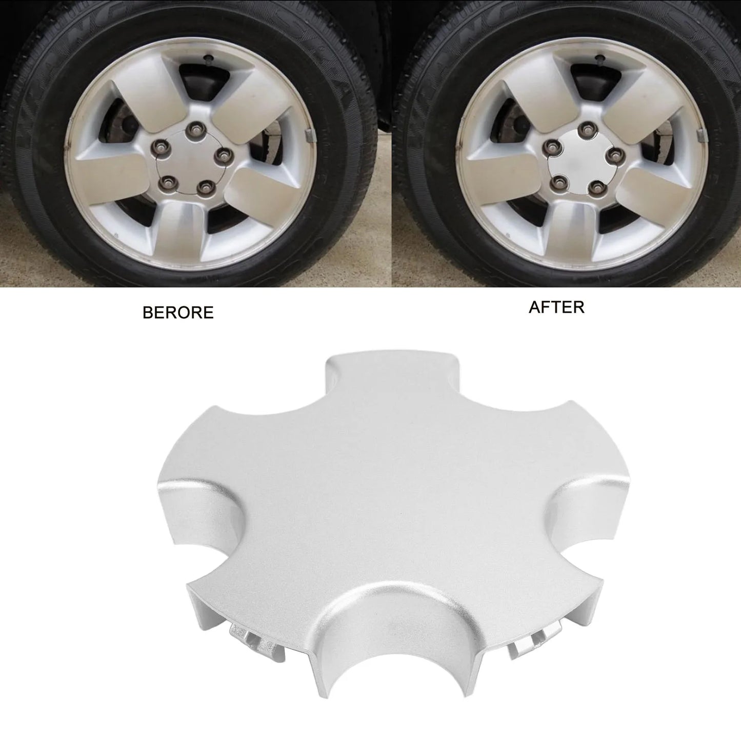 Wheel Center Cap 5FA51PAKAC Wheel Rim Hubcover Replacement for Jeep Gr