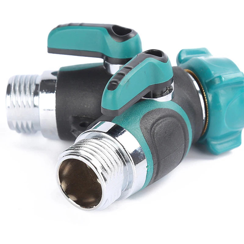 1-2-4 Way Heavy Duty Garden Hose Splitter Faucet Splitter, Outdoor Faucet Splitter Adapter for Water Hose, Water Spigot Splitter