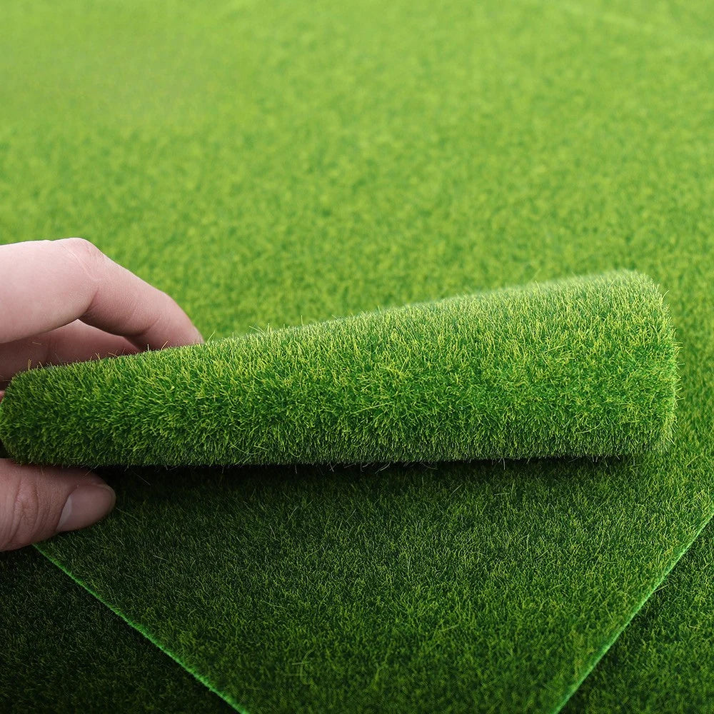 Ultra-Realistic Flocked Artificial Grass - Soft Touch Synthetic Turf for Indoor/Outdoor, Pet-Safe & Kid-Friendly Lawn Decor