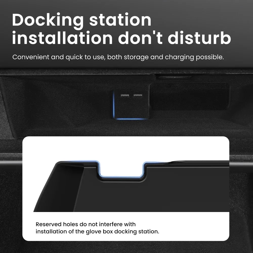 YZ For Tesla Model 3 Y Highland Juniper Central Control Glove Box Storage Box Car Storage Box Interior Interior Accessories