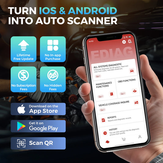 KINGBOLEN Ediag Elite 2025: Lifetime Free All System OBD2 Scanner