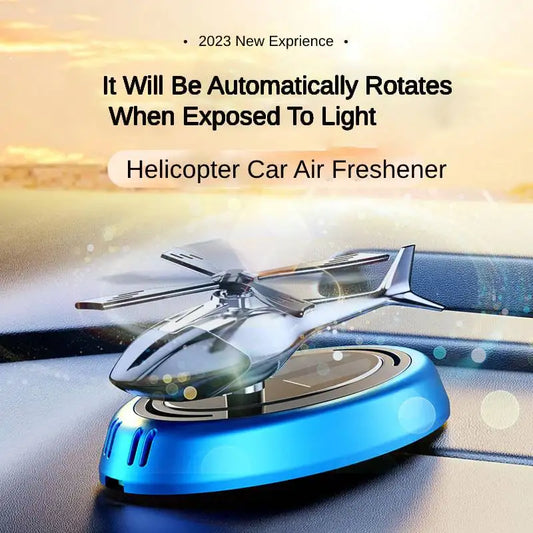 Solar Rotating Helicopter Diffuser Car Air Freshener Decoration Propeller Aromatherapy Fragrance Perfume Auto Interior Deodorant