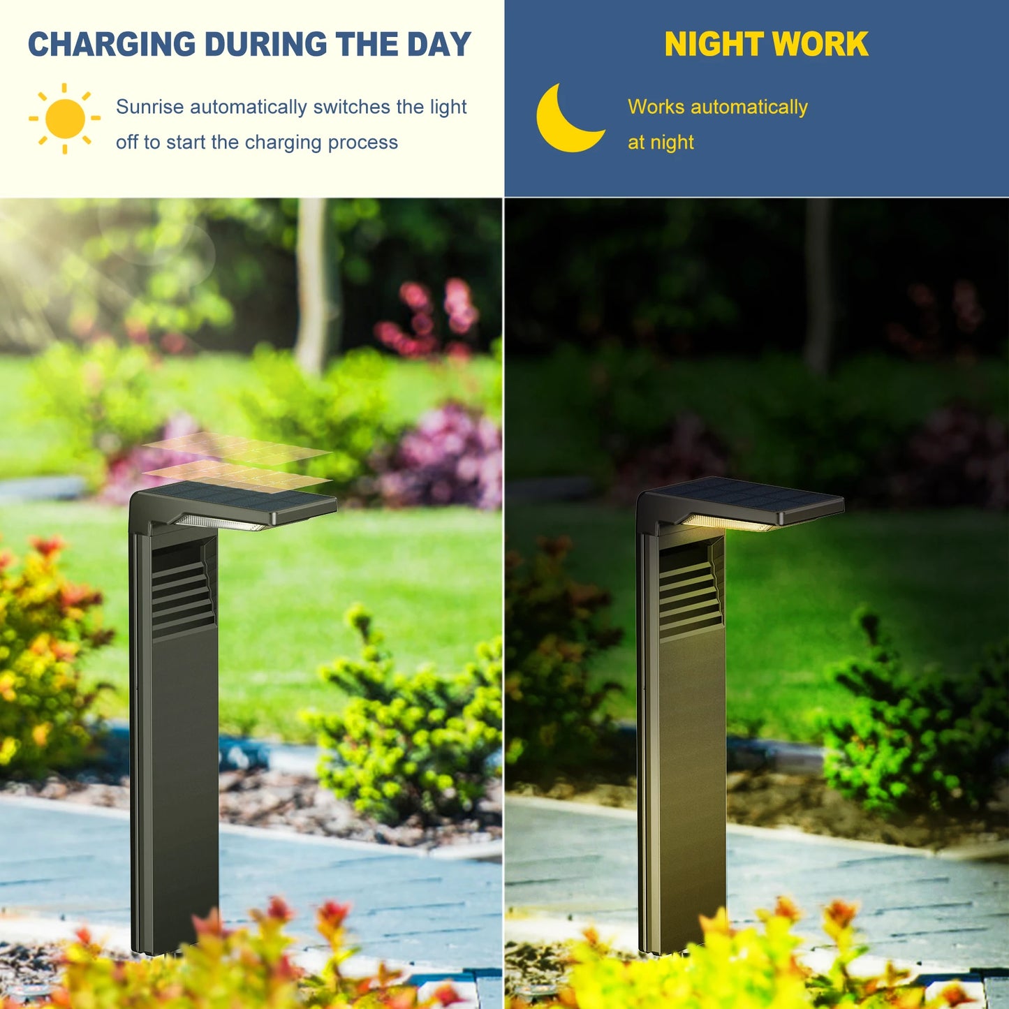 4/6/8/10/12Pcs Solar Garden Light IP64 Waterproof Outdoor LED solar lamps path lights warm white, backyards, gardens, lawn light