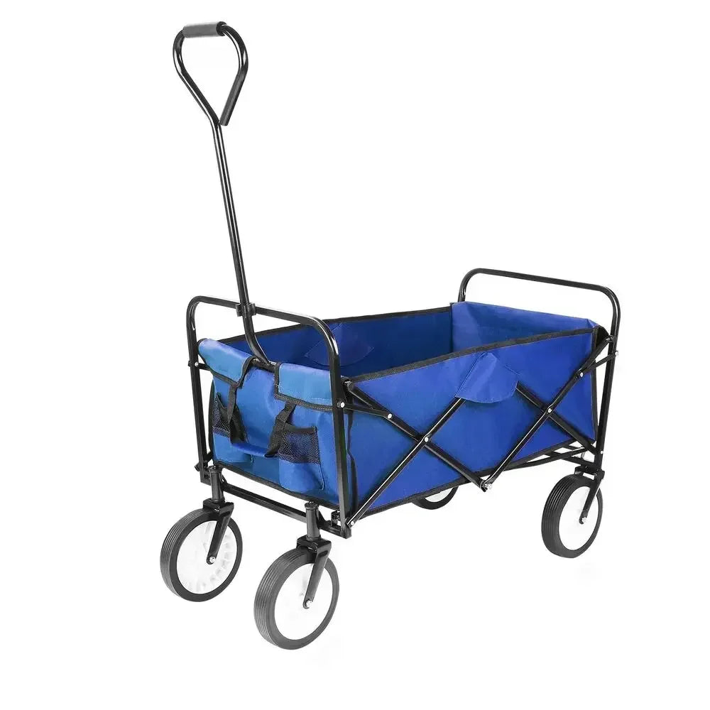 Collapsible Wagon Cart Beach Folding Utility Heavy Duty Camping Grocery Trolley Hand Garden Cart Outdoor Camping