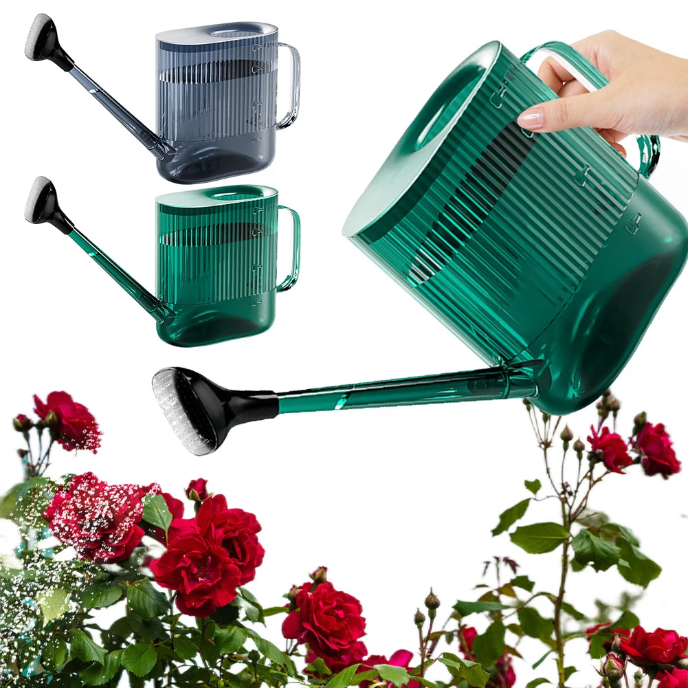 1.8L Garden Watering Can with Sprinkler Head Plastic Watering Can with Long Spout Portable for Indoor/Outdoor Planting Accessory