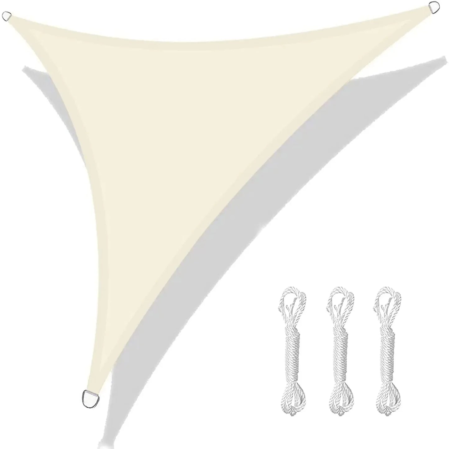 5/3.6/3/2M Triangle Shade Sail Waterproof Sunshade Sail Canopy 98%UV Block Awning with Free Rope for Garden Patio Pergola Gazebo