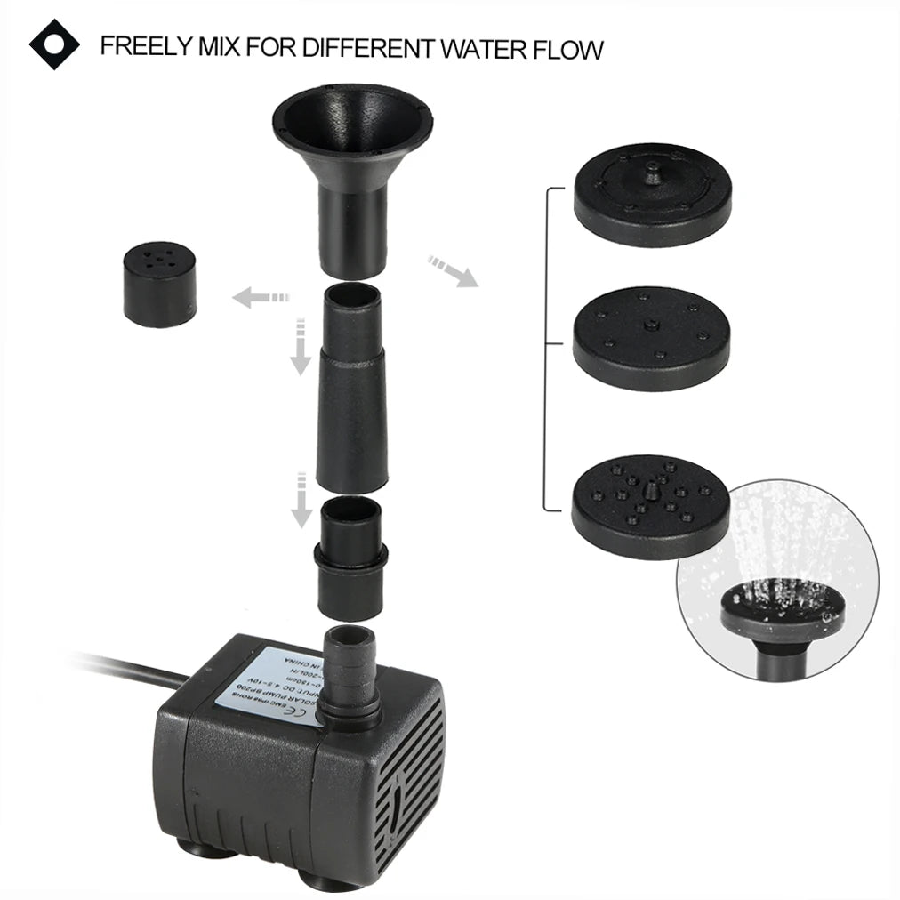 Decdeal Solar Powered Water Pump