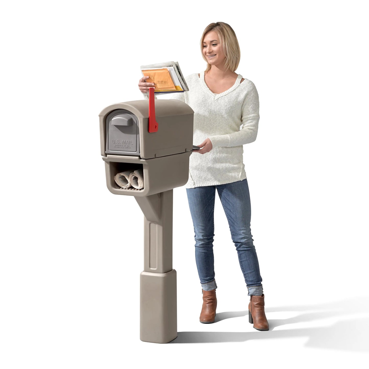 Express Plus Plastic Mailbox Mocha Finish