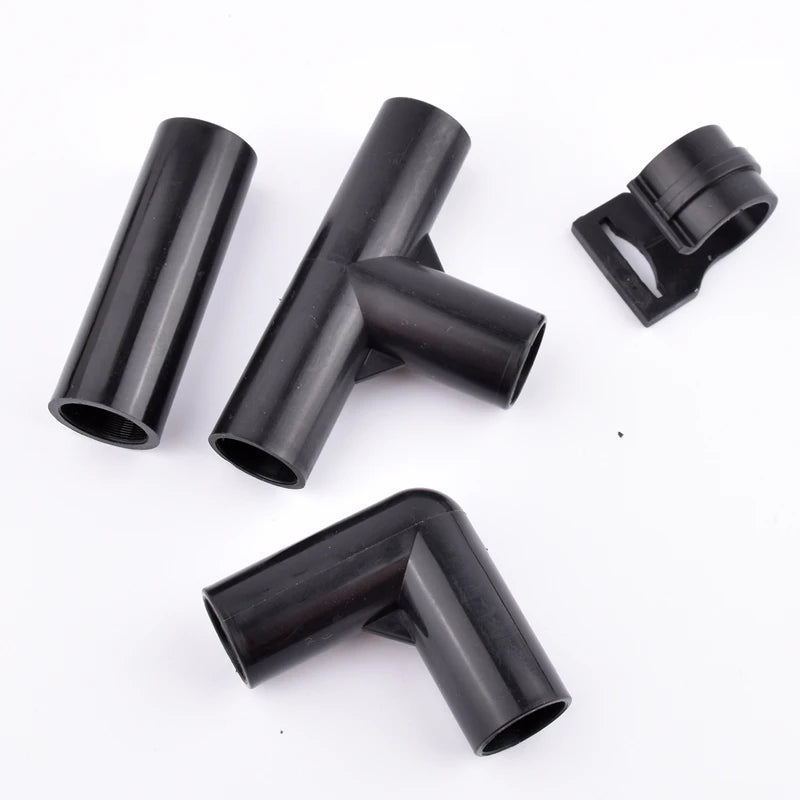 2-30Pcs ID 16mm PVC Pipe Fittings Straight Elbow Tee Garden Water Connector Tent Wardrobe Fixed Fittings Plants Support Joint