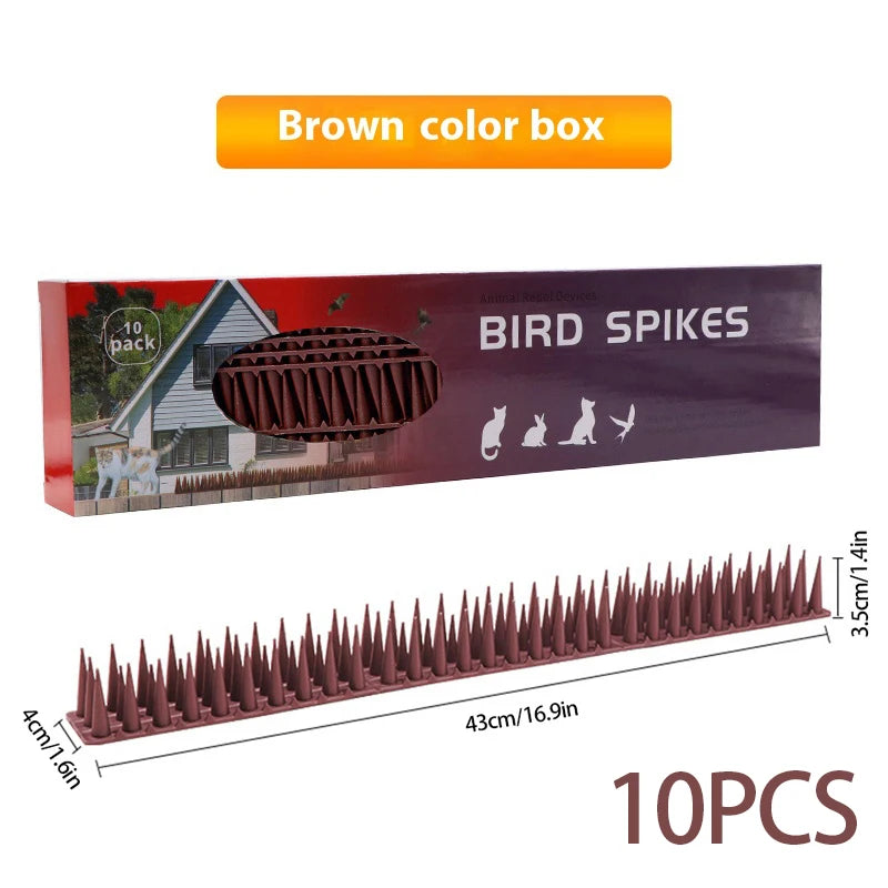 43CM Plastic Anti-Bird Spikes Bird Repeller Anti-theft Bird Proof Prevent Pigeon Cat Thorn Boxed Package Pest Control Tools