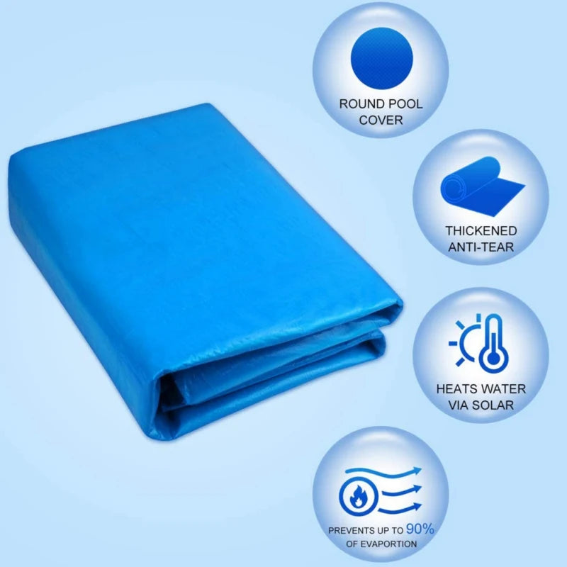 Swimming Pool Cover Round Summer Waterproof Pool Tub Dustproof Covers Outdoor Garden PE Film Blanket Accessory Pool Cover