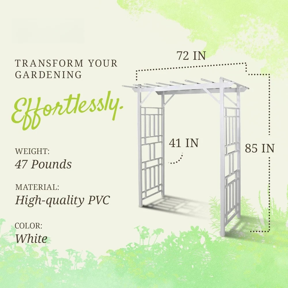 Outdoor Garden Arch, Wellington Arbor Trellis for Climbing Plants