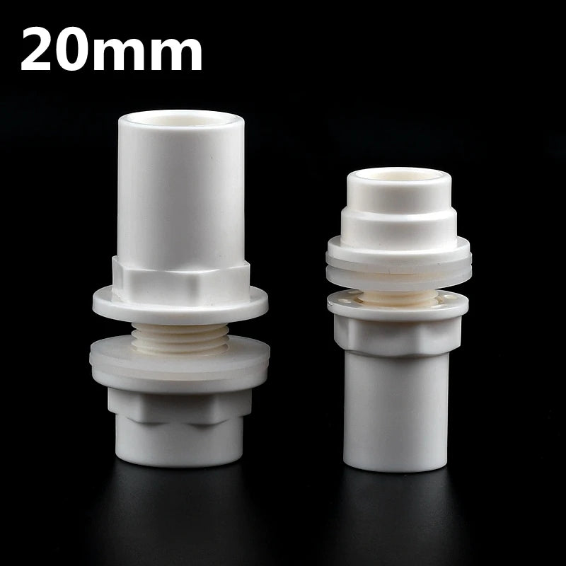 20-50mm PVC Pipe Thicken Connectors Fish Tank Pipe Drainage Connector Garden Drain UPVC Pipe Adapter Water Supply Pipe Fittings
