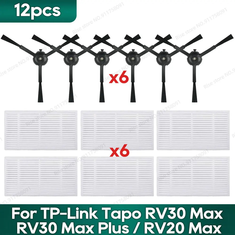 Compatible for TP-Link Tapo RV30 Max Plus/ RV30 Max/ RV20 Max Plus / RV20 Max Accessories Hepa Filter Mop Side Brush Parts