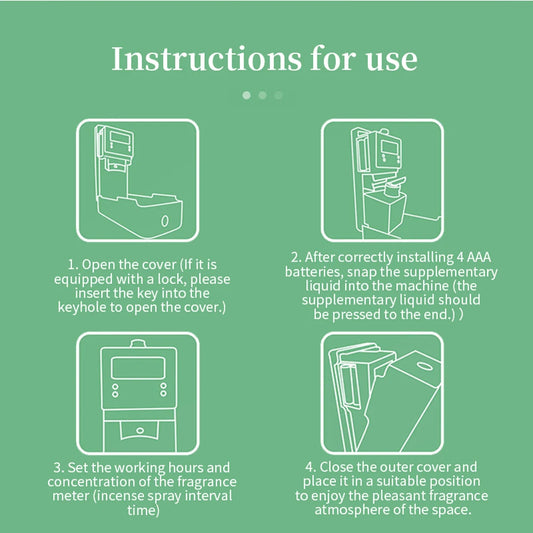 Waterless Essential Oil Fragrance Diffuser For Elevator Toilet Hotel W