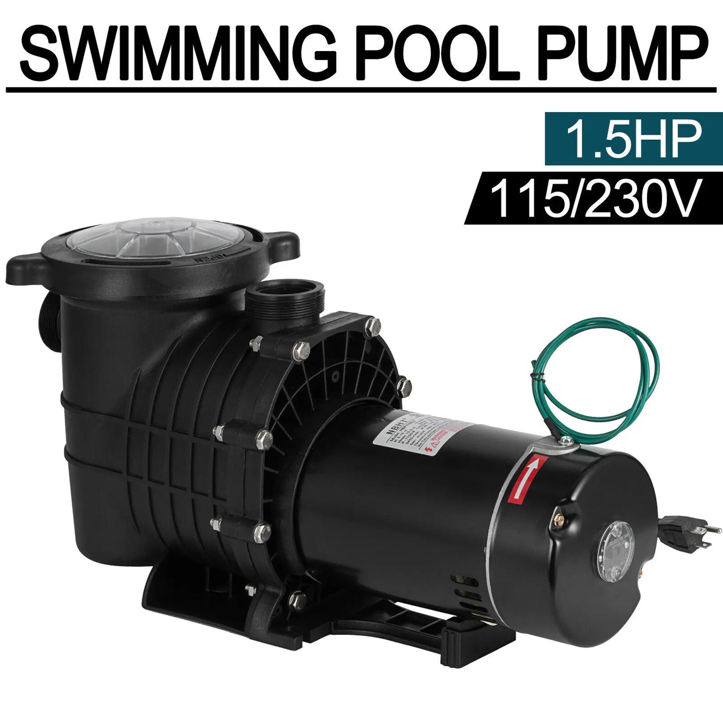 Swimming Pool Pump with Sand Filter High Flow 1.5HP-2.5HP Water Pump 1850W Hot Tub Marine Aquarium Pump for In/Above Ground Pool