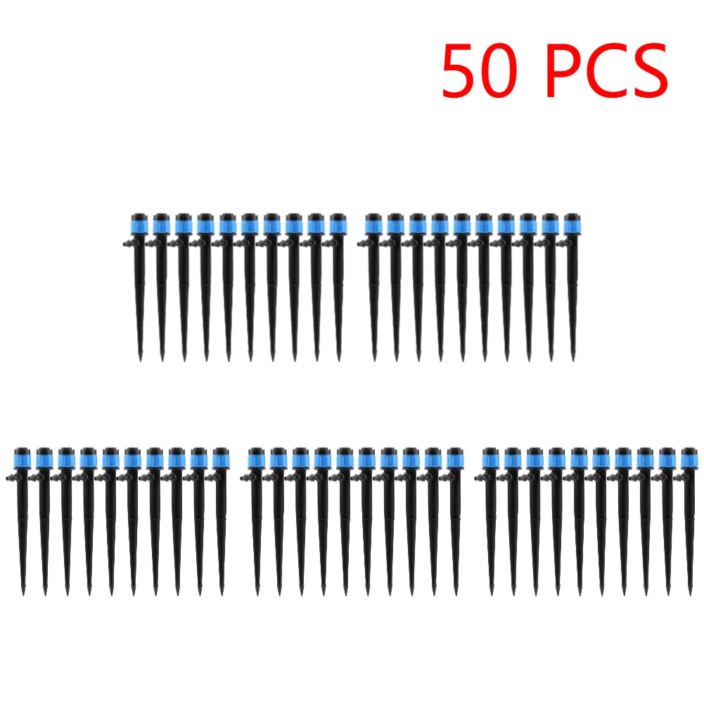 10-300Pcs Garden Micro Drip Irrigation 360 Degrees Rotating Nozzle Sprayer Sprinkler for 4/7" Hose Garden Plants Watering System
