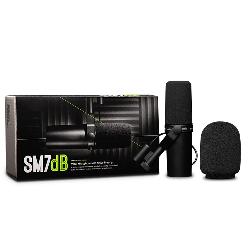 SM7dB SM7B Professional Dynamic Vocal Microphone with Built-in Preamplifier for Live Streaming Recording Studio & Podcast