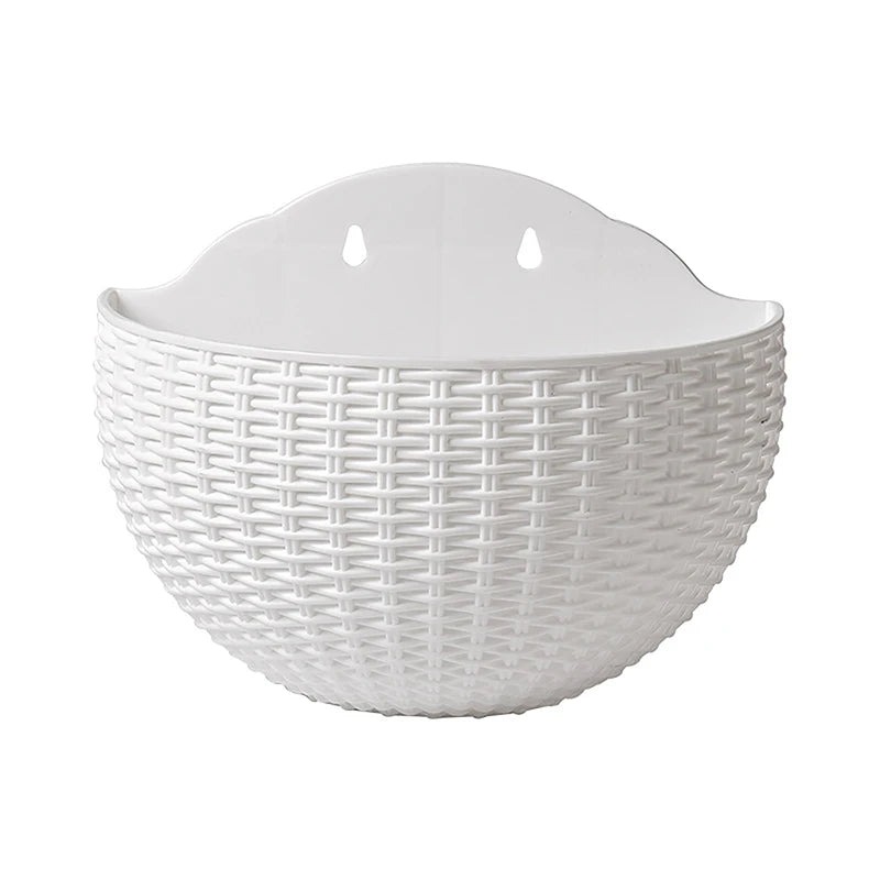 1PC Flower Pot Exquisite Wall-mounted Plastic Wall Hanging Basket Flowerpot For Outdoor Garden Balcony Planter Bucket Home Decor