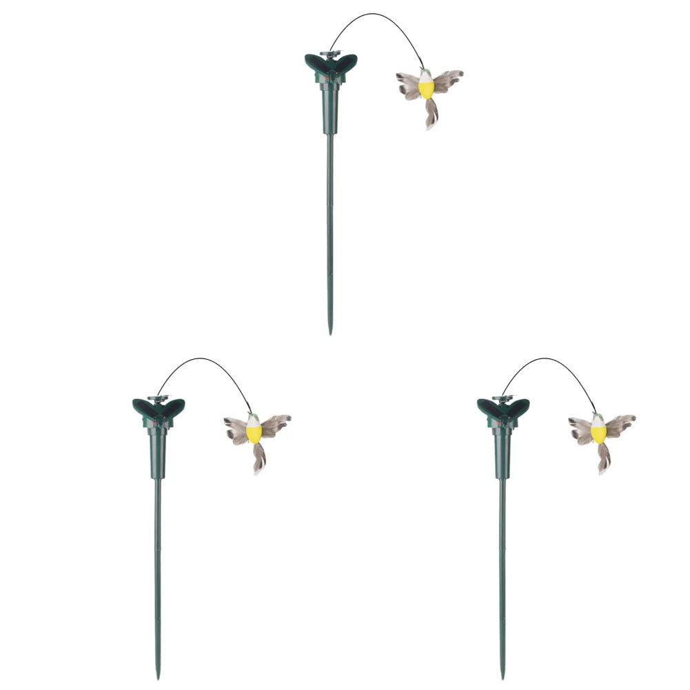 5-1PC Solar Powered Flying Wobble Butterfly Bird Garden Animal Fluttering Butterfly Dancing Ornaments Outdoor Decor Lawn Decor