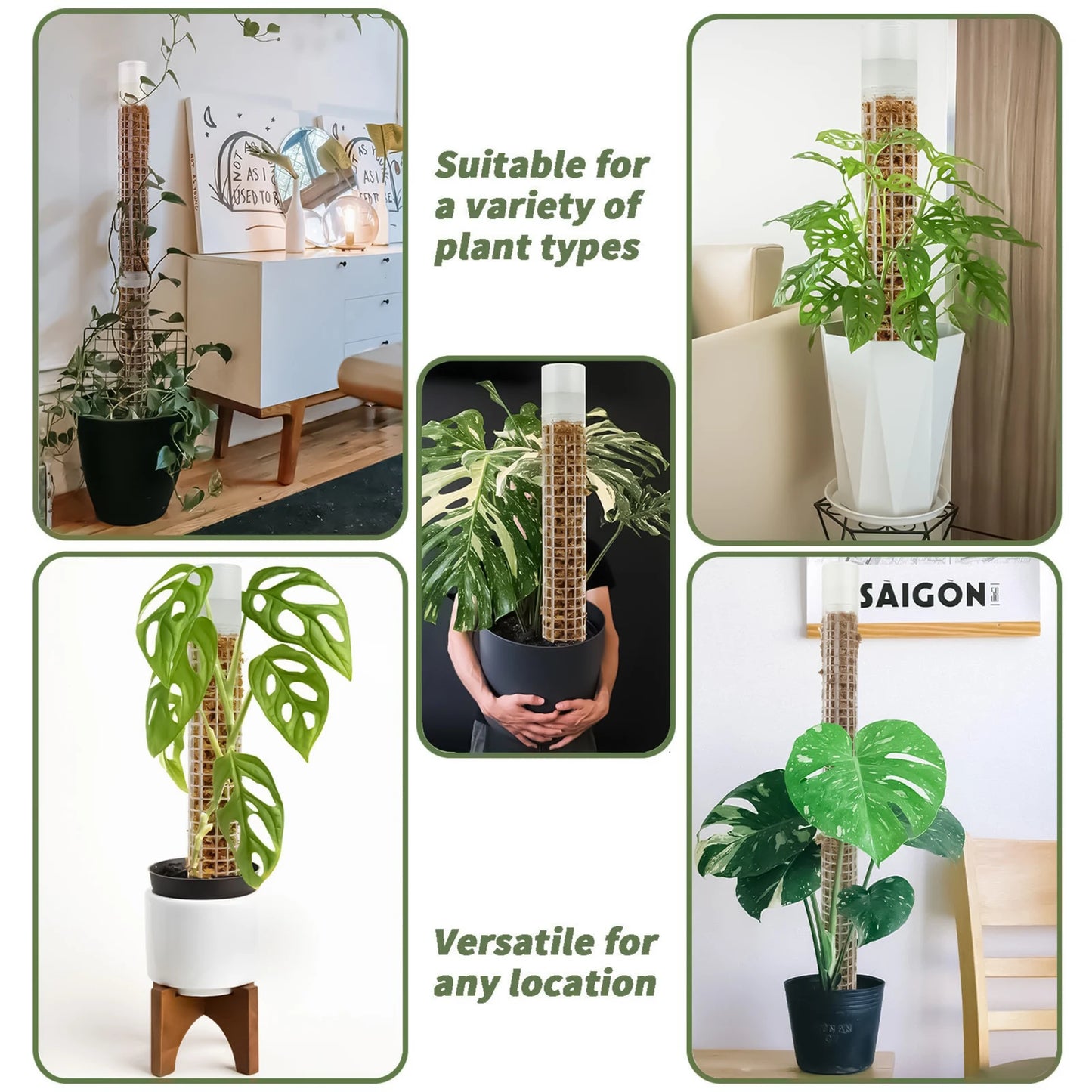 1/2/3pcs Self-watering Moss Pole Stackable Plant Stand Plant Climbing Column Growing Support Stand for Plants Garden Accessories