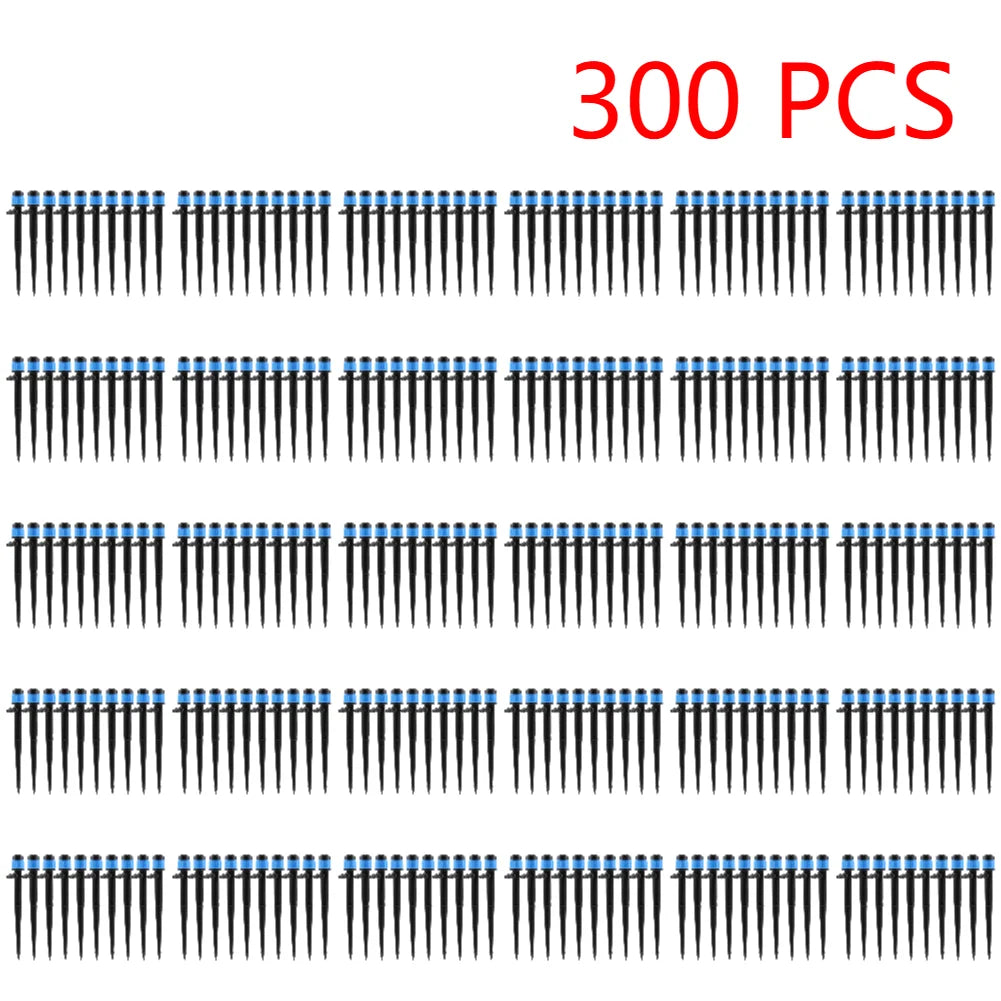 10-300Pcs Garden Micro Drip Irrigation 360 Degrees Rotating Nozzle Sprayer Sprinkler for 4/7" Hose Garden Plants Watering System