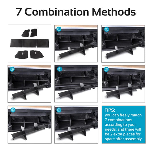 for Tesla Model 3 Y 2019-2023 Glove Box Divider Partition Plates Glovebox Organizer Insert Storage Shelf Car Accessories