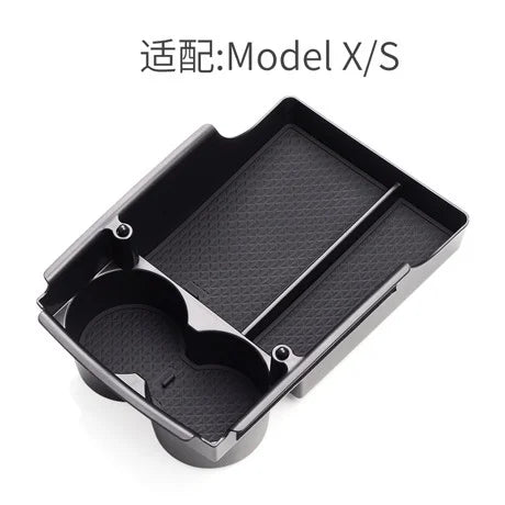 For Tesla Model X central storage box modification Model S central interior storage box decoration