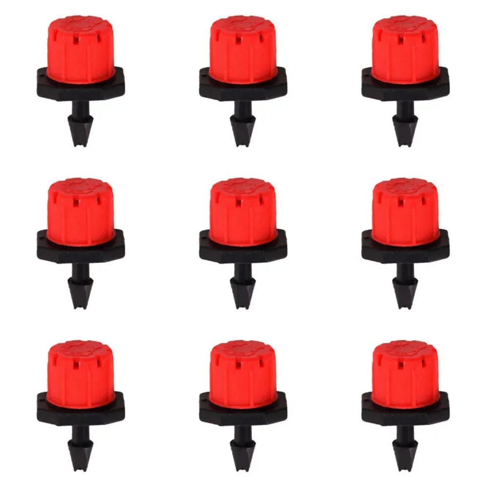 100-1000pcs Adjustable Drip Irrigation Droppers Rotating Sprinklers 1/4'' Emitter Dripper For Micro Balcony Yard Watering System