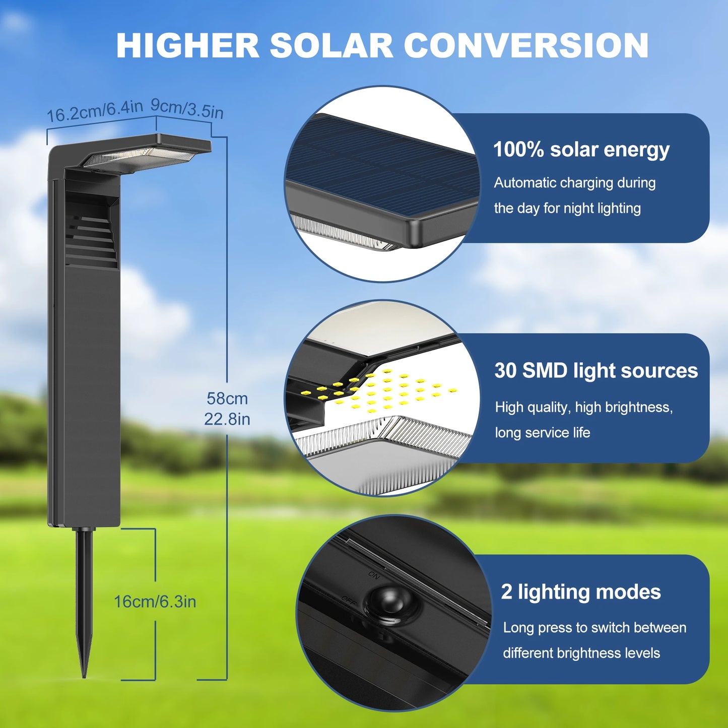 4/6/8/10/12Pcs Solar Garden Light IP64 Waterproof Outdoor LED solar lamps path lights warm white, backyards, gardens, lawn light