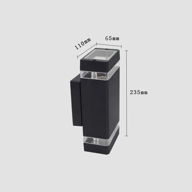 E27/GU10 Outdoor Lights Lighting Wall Light Waterproof Up Down Aluminum Garden Light Double Head Wall Lamp Corridor Lighting