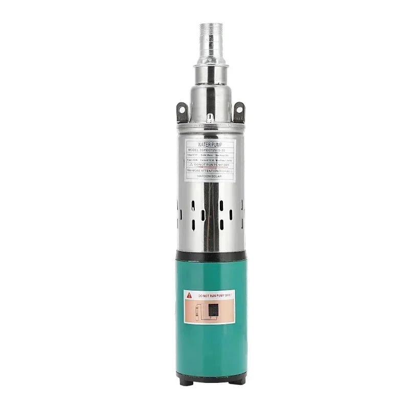 9m Wire Lift=30m-45m 20L/min 12V 24V Solar Pump Deep Well Water Pump Screw Submersible Pump Irrigation Garden Home Agricultural