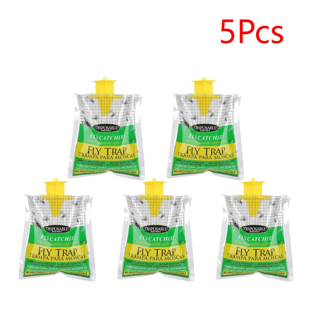 1-20Pcs Hanging Outdoor Fly Trap Disposable Insect Bug Attract Fly Catcher Bag Mosquito Trap Catcher Wasp Fly Killer Flie Trap