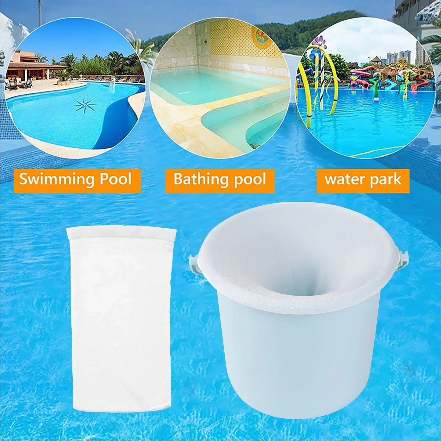 5/10/20/30/50/100pcs Filter Storage Pool Skimmer Socks Nylon Swimming Pool Filter Socks For Baskets Skimmers White Pool Supply