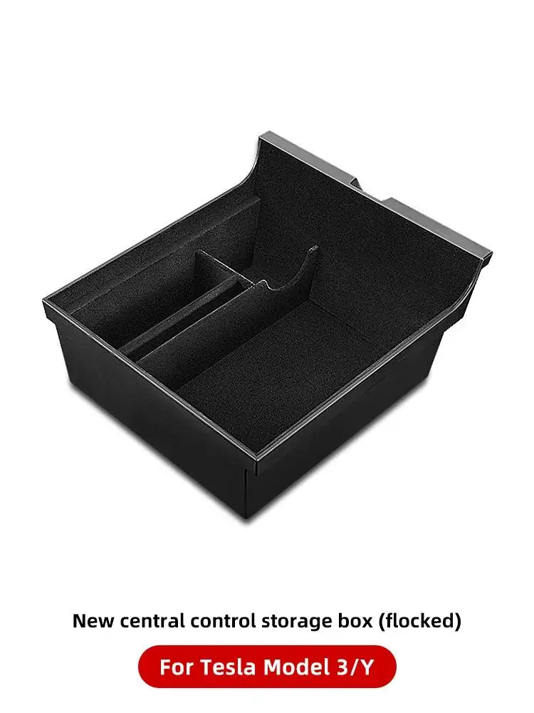 YZ For Tesla Model 3 Medel Y Storage Box Center Armrest Hidden Box Cup Holder Organizer 2023 2022 Car Accessories