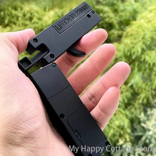 1-3pcs 2.0 Upgraded Lifecard Alloy Folding Gun Toy Soft Bullet Blaster Shooting Model Pistol For Adults Kids Christmas Gifts