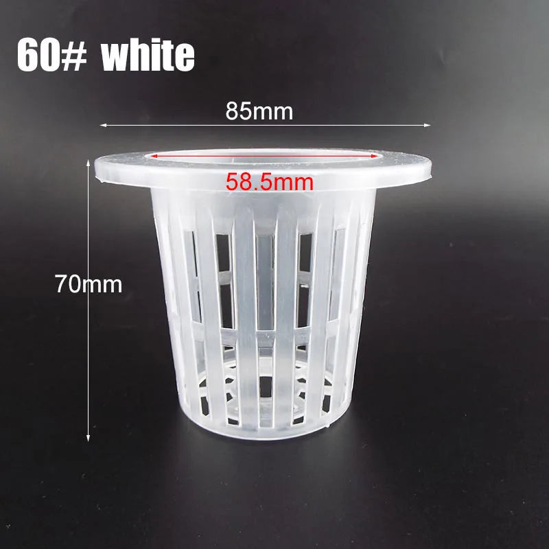 50pcs Hydroponic Soilless Mesh Net basket Plant veg Grow Nursery Cup Pot Sponge tray Aeroponic Veg Planter Clone Colonization q1